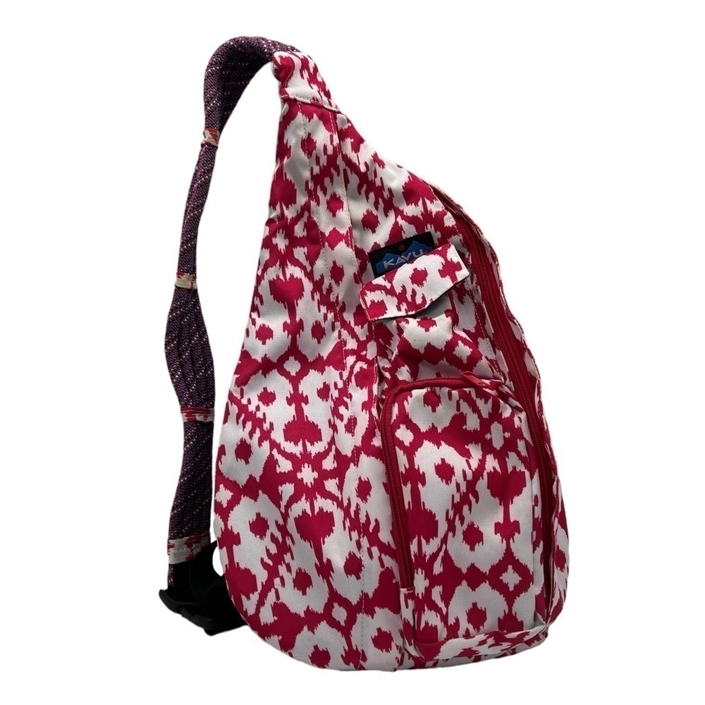 KAVU WOMEN’S BRIGHT PINK AND WHITE SLINGBACK BACKPACK NWOT